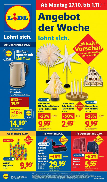 Lidl Angebote ab 27.10.25 bis 01.11.25
