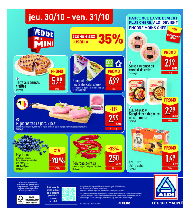 Aldi Dépliant 27.10.2025