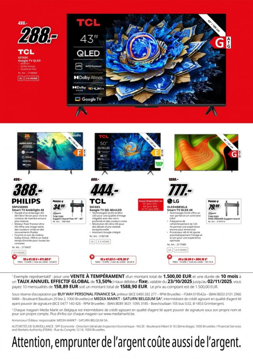 MediaMarkt Dépliant 23.10.2025