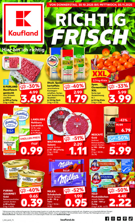 Kaufland Angebote ab 30.10.25 bis 05.11.25
