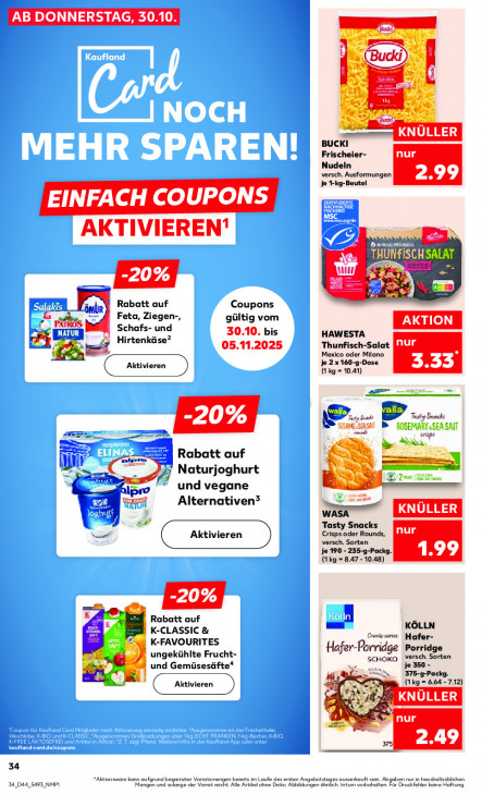 Kaufland Angebote ab 30.10.25 bis 05.11.25