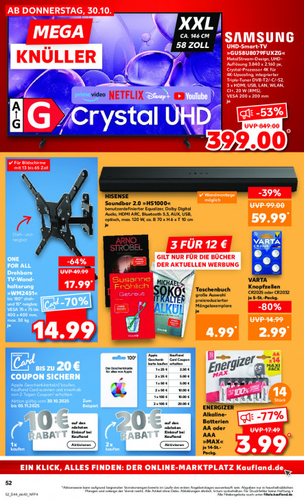 Kaufland Angebote ab 30.10.25 bis 05.11.25