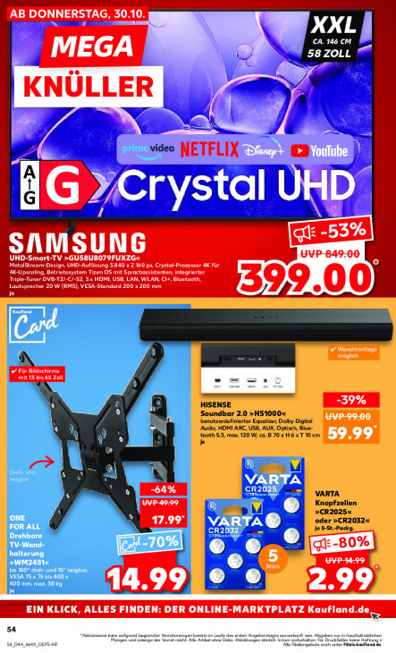 Kaufland Angebote ab 30.10.25 bis 05.11.25