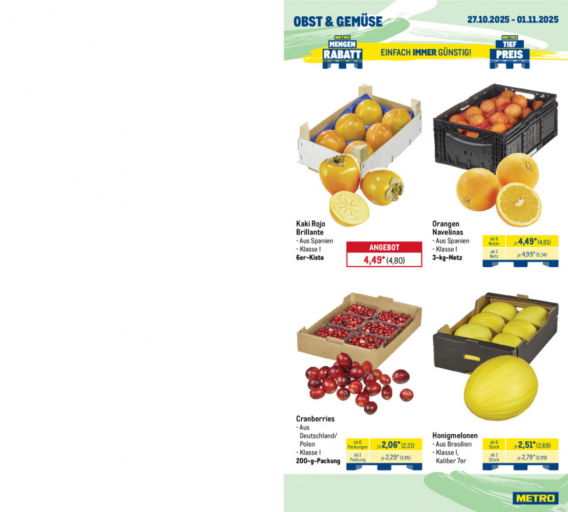 Metro Angebote ab 27.10.25 bis 01.11.25