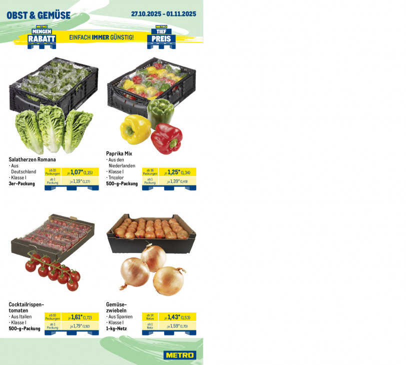 Metro Angebote ab 27.10.25 bis 01.11.25