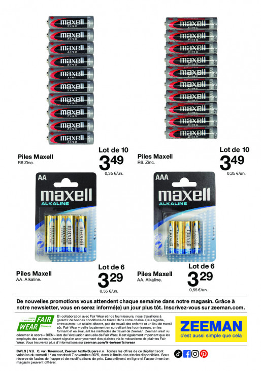 Zeeman Dépliant 01.11.2025