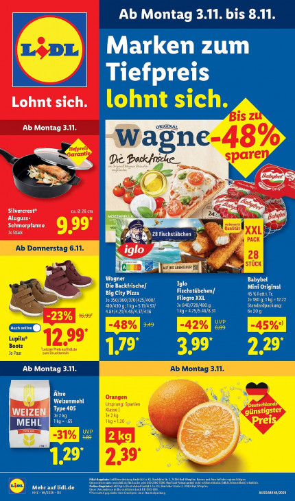Lidl Angebote ab 03.11.25 bis 08.11.25