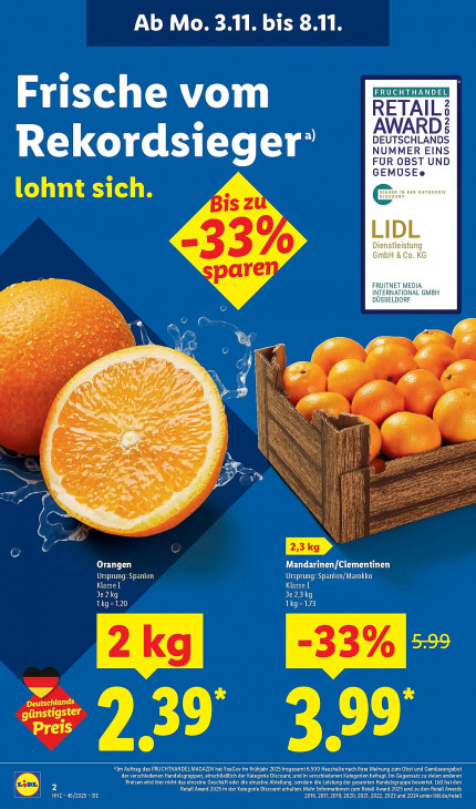 Lidl Angebote ab 03.11.25 bis 08.11.25