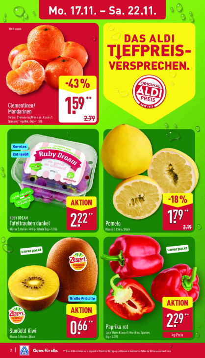 Aldi Nord Angebote ab 17.11.25 bis 22.11.25