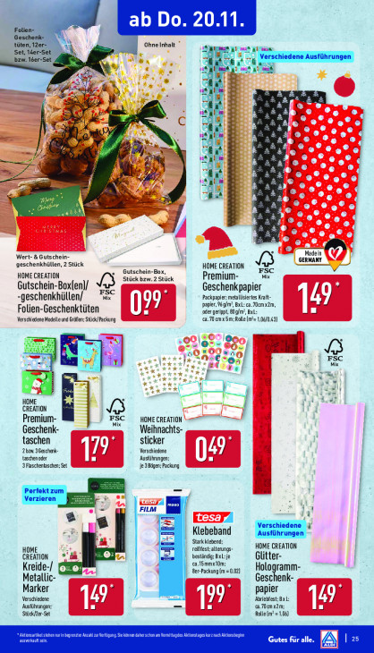 Aldi Nord Angebote ab 17.11.25 bis 22.11.25