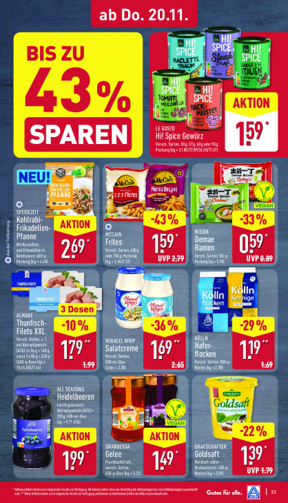 Aldi Nord Angebote ab 17.11.25 bis 22.11.25