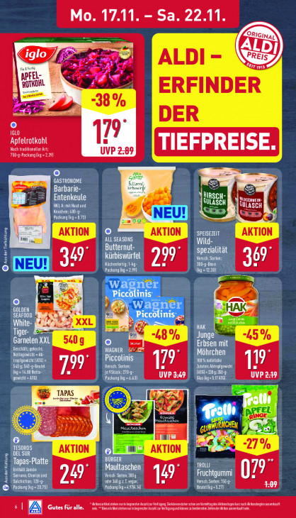 Aldi Nord Angebote ab 17.11.25 bis 22.11.25