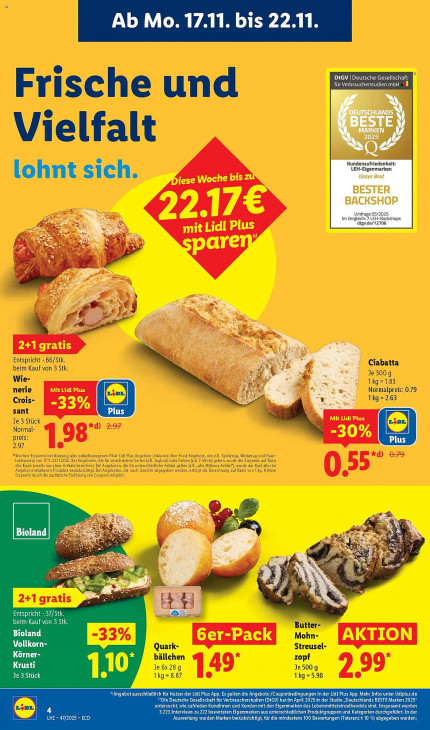 Lidl Angebote ab 17.11.25 bis 22.11.25