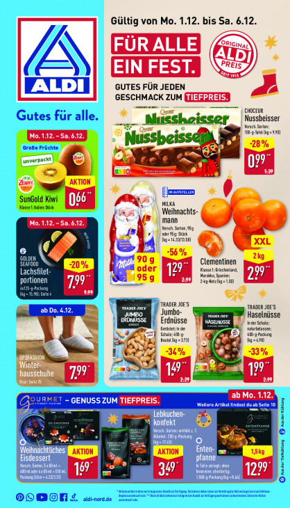Aldi Nord Angebote ab 01.12.25 bis 06.12.25