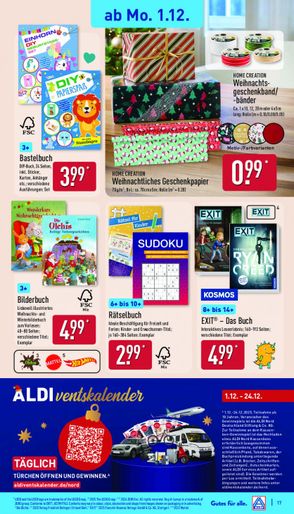 Aldi Nord Angebote ab 01.12.25 bis 06.12.25