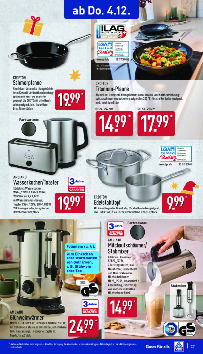 Aldi Nord Angebote ab 01.12.25 bis 06.12.25