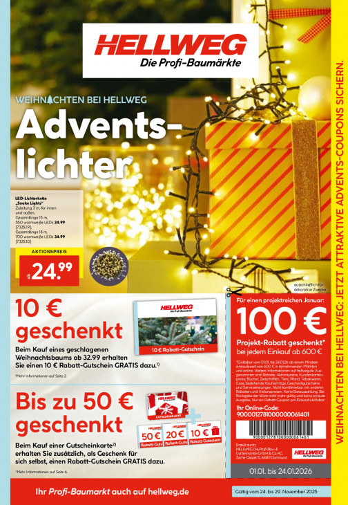 Hellweg Baumarkt Angebote ab 24.11.25 bis 29.11.25