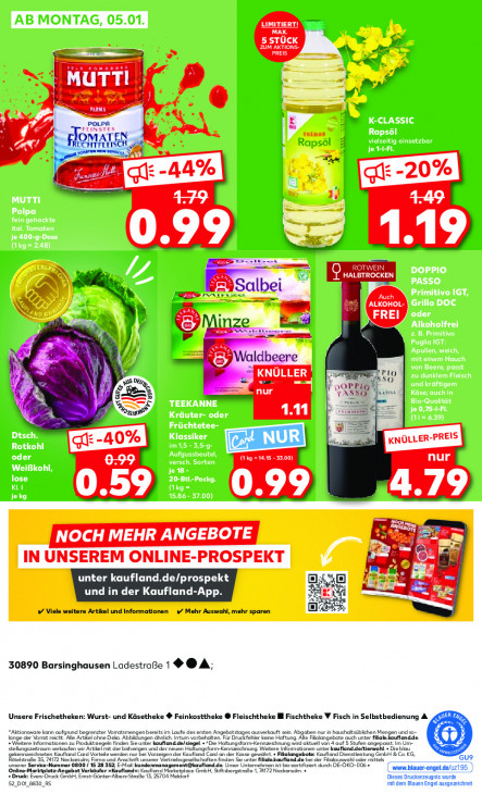 Kaufland Angebote ab 02.01.26 bis 07.01.26