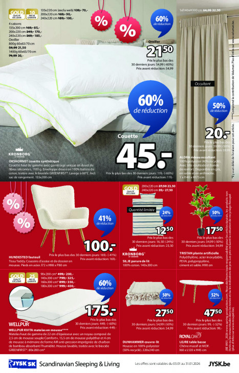 Jysk Dépliant 03.01.2026