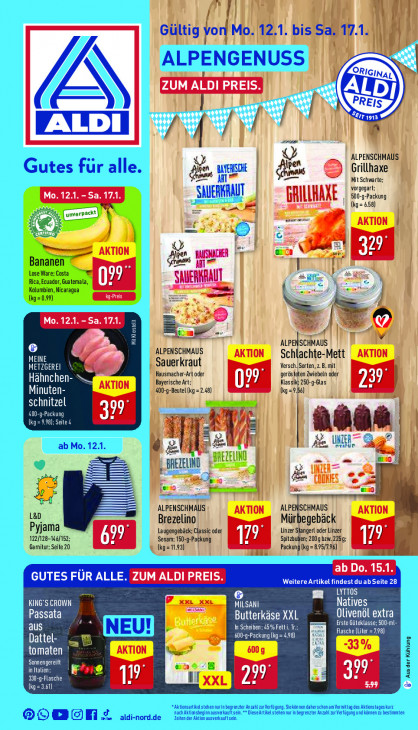 Aldi Nord Angebote ab 12.01.26 bis 17.01.26