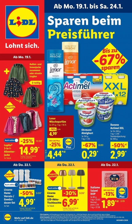Lidl Angebote ab 19.01.26 - bis 24.01.26