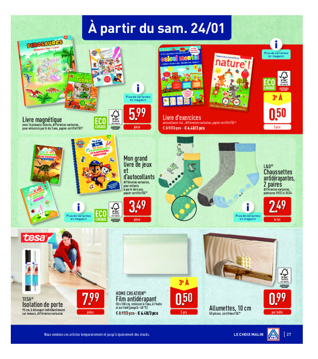 Aldi Dépliant 19.01.2026