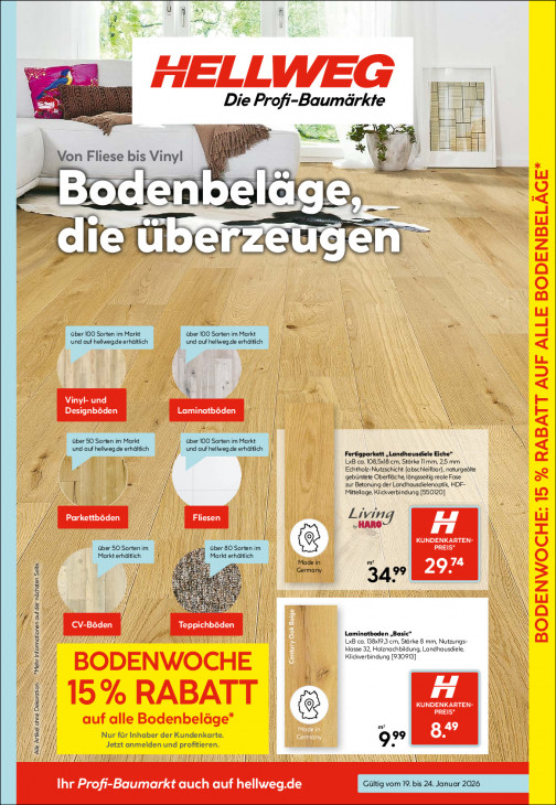 Hellweg Baumarkt Angebote ab 19.01.26 bis 24.01.26