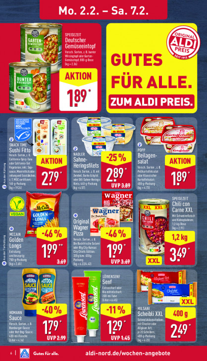 Aldi Nord Angebote ab 02.02.26 bis 07.02.26
