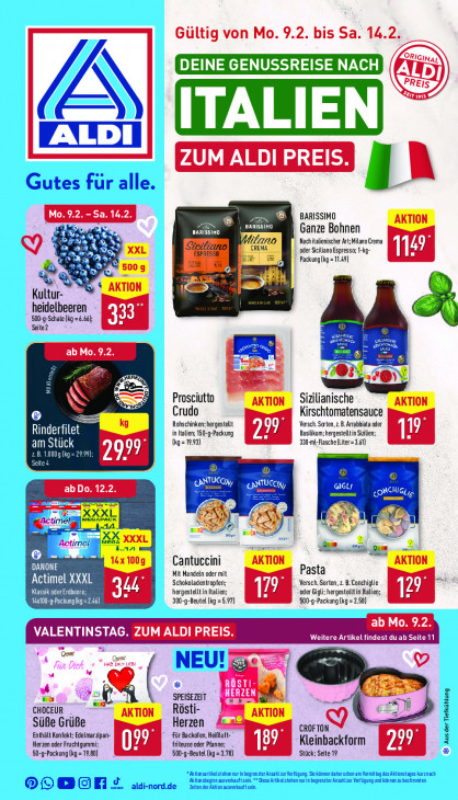 Aldi Nord Angebote ab 09.02.26 bis 14.02.26