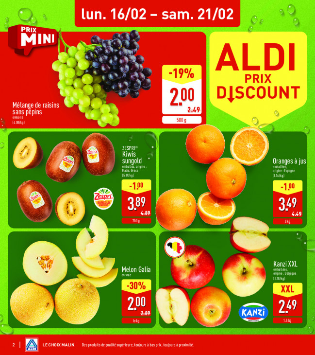 Aldi Dépliant 16.02.2026