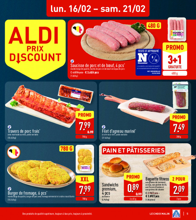 Aldi Dépliant 16.02.2026