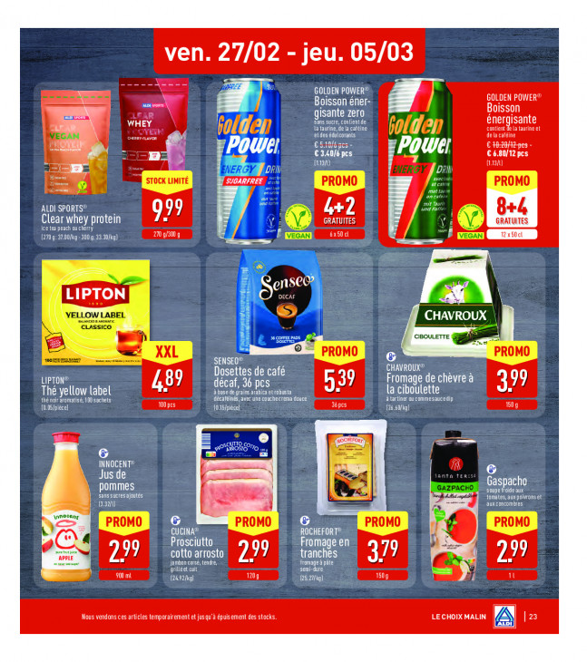 Aldi Dépliant 23.02.2026