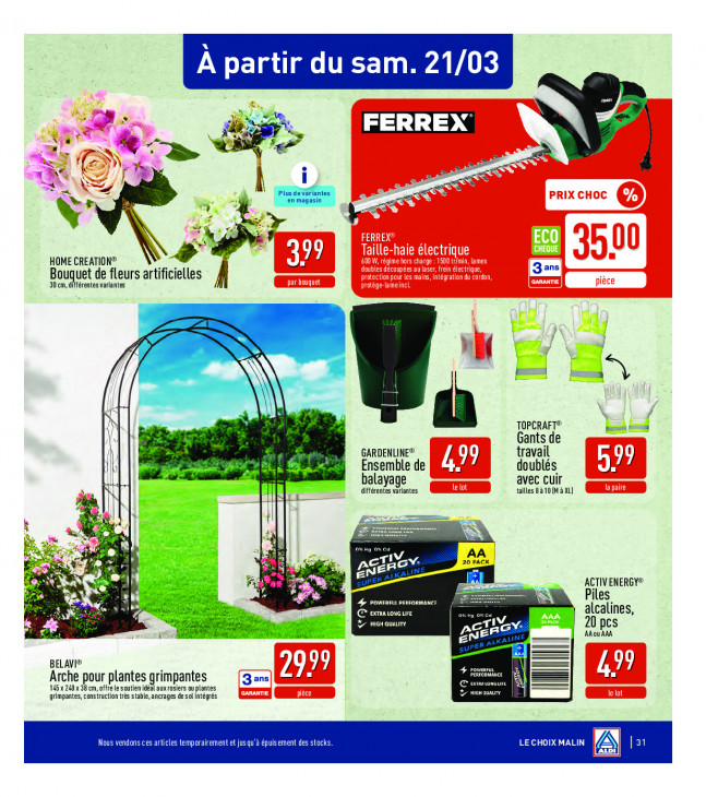 Aldi Dépliant 16.03.2026