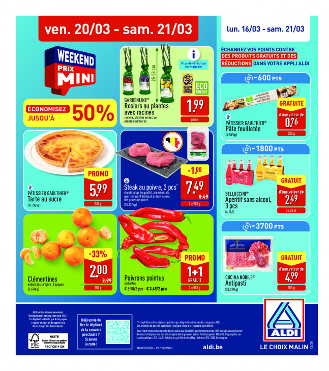 Aldi Dépliant 16.03.2026