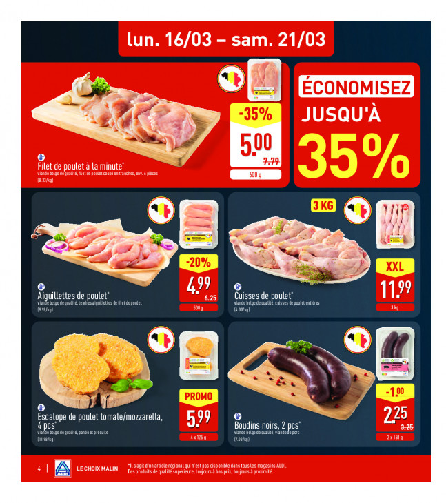 Aldi Dépliant 16.03.2026