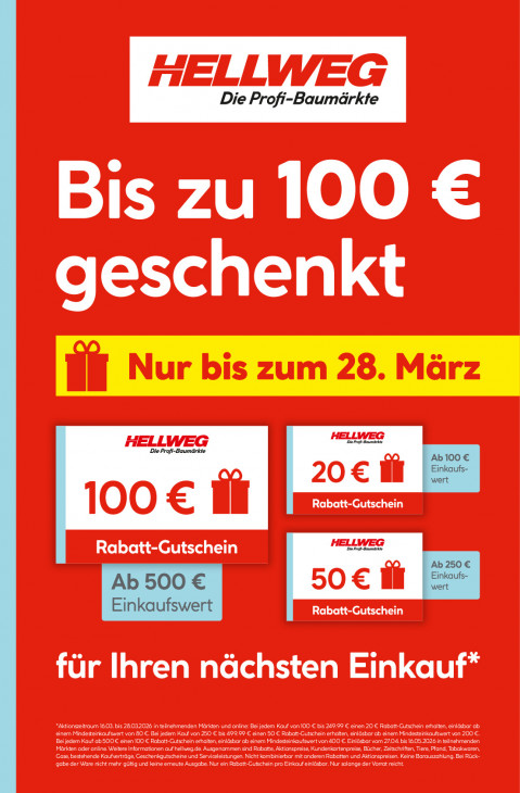 Hellweg Baumarkt Angebote ab 16.03.26 bis 21.03.26