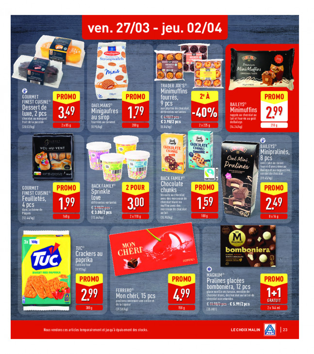 Aldi Dépliant 23.03.2026