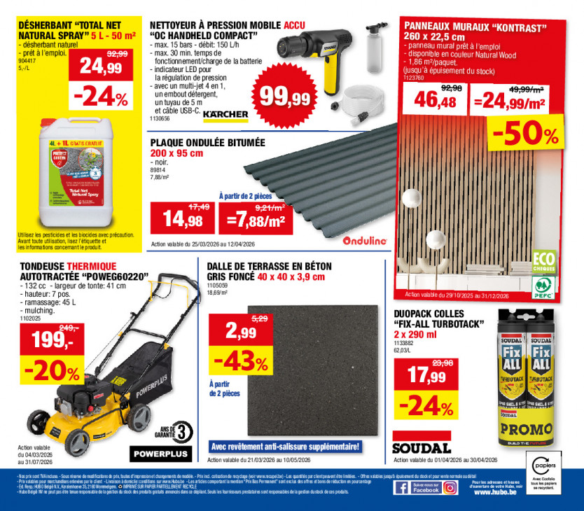 Hubo Dépliant 01.04.2026