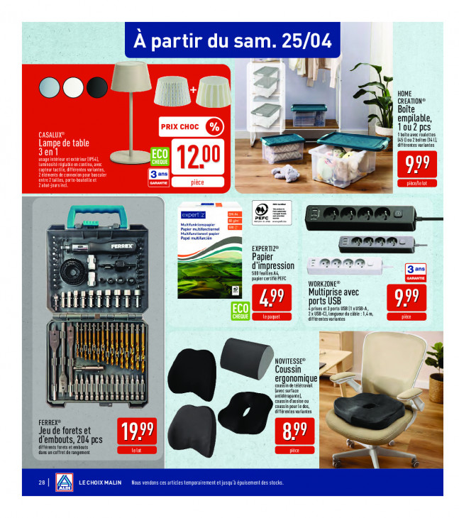 Aldi Dépliant 20.04.2026