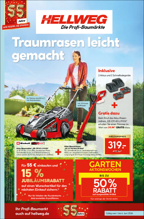 Hellweg Baumarkt Angebote ab 01.06.26 bis 06.06.26