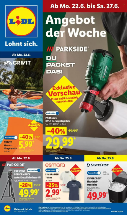 Lidl Angebote ab 22.06.26 - bis 27.06.26