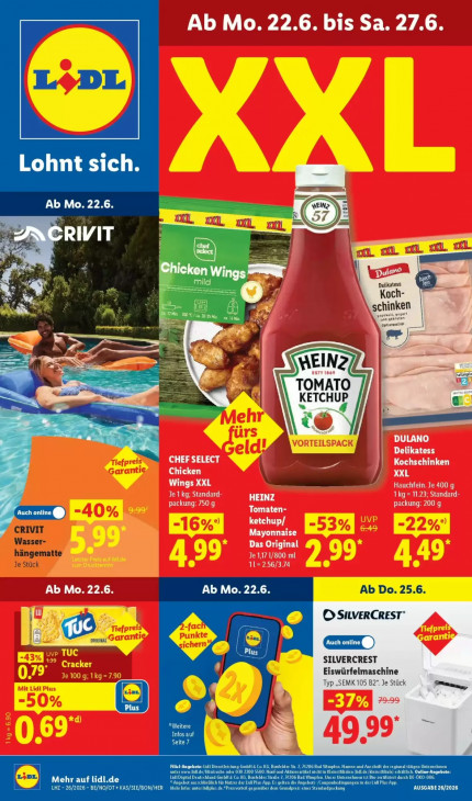 Lidl Angebote ab 22.06.26 - bis 27.06.26
