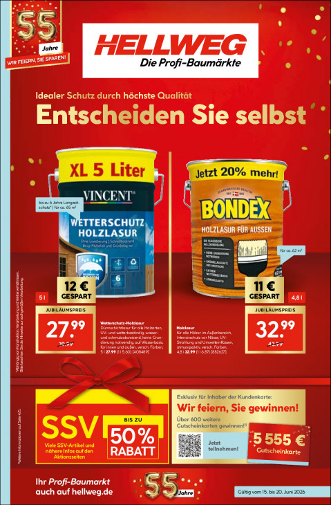 Hellweg Baumarkt Angebote ab 15.06.26 - bis 20.06.26