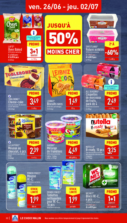 Aldi Dépliant 22.06.2026