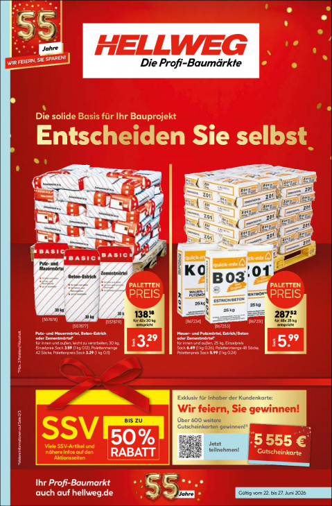 Hellweg Baumarkt Angebote ab 22.06.26 - bis 28.06.26