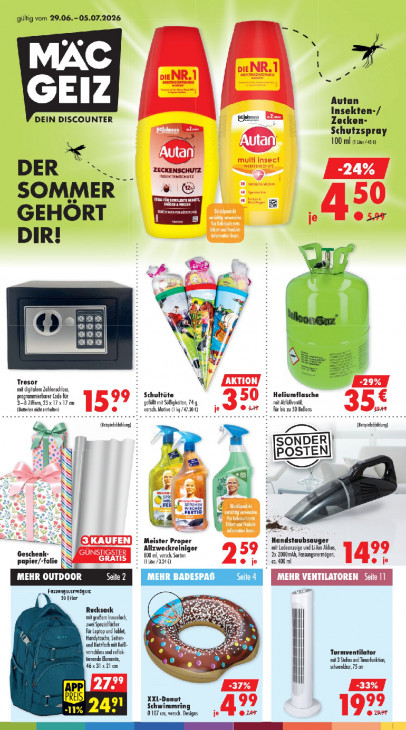 Mäc Geiz Angebote ab 29.06.26 - bis 05.07.26
