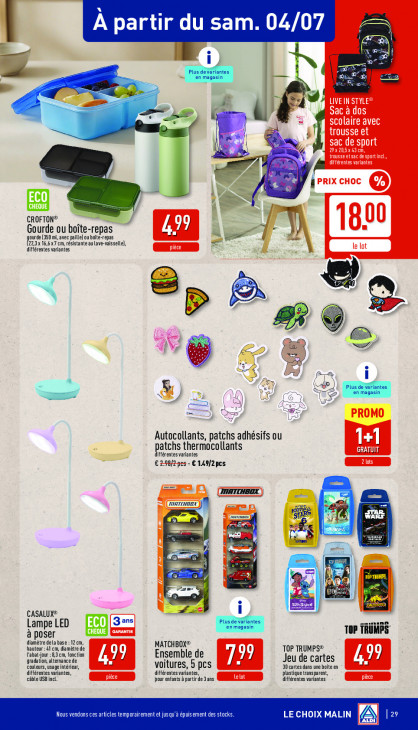 Aldi Dépliant 29.06.2026