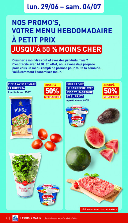 Aldi Dépliant 29.06.2026