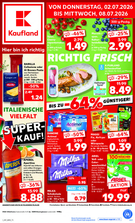Kaufland Angebote ab 02.07.26 - bis 08.07.26