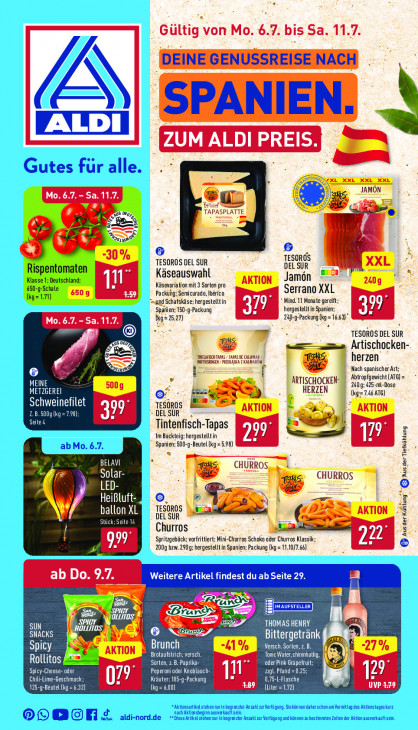 Aldi Nord Angebote ab 06.07.26 - bis 11.07.26